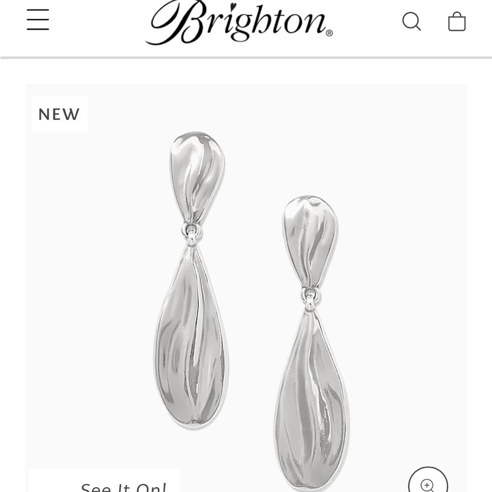 Brighton Silver Twisted Drop Earrings.